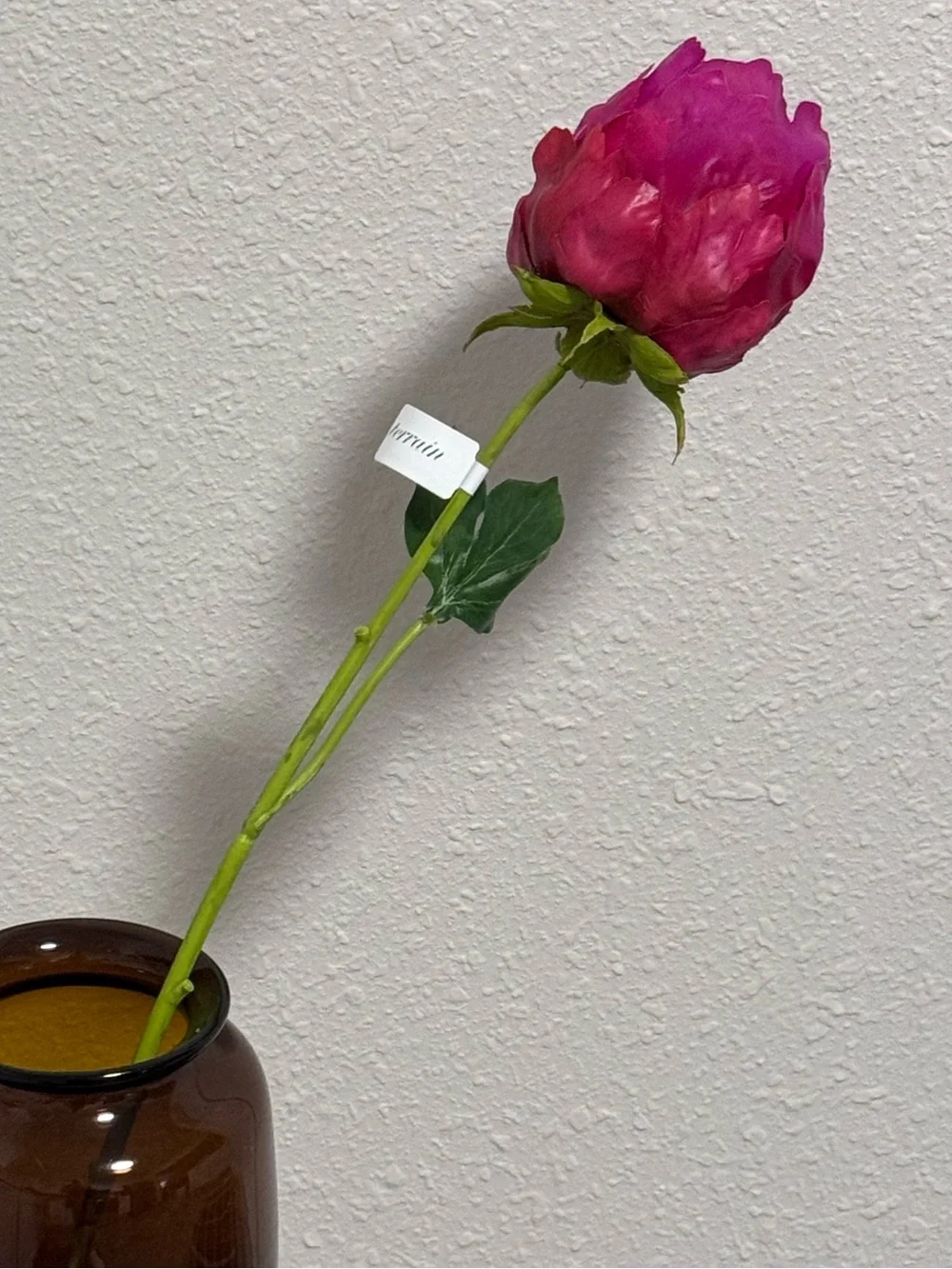 NWT Anthropologie Terrain Faux Peony Stem Medium Pink Single Flower 23